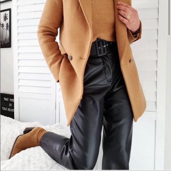 NWT Zara Belted Faux Leather Pants✨Bloggers Fav✨ - Picture 5 of 5